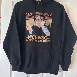 Black Graphic Hoodie